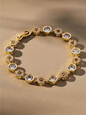 Anthropologie Round Crystal Bracelet